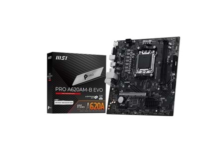 MSI PRO A620AM-B EVO AMD AM5 DDR5 6800(OC) HDMI VGA M2 mATX Anakart