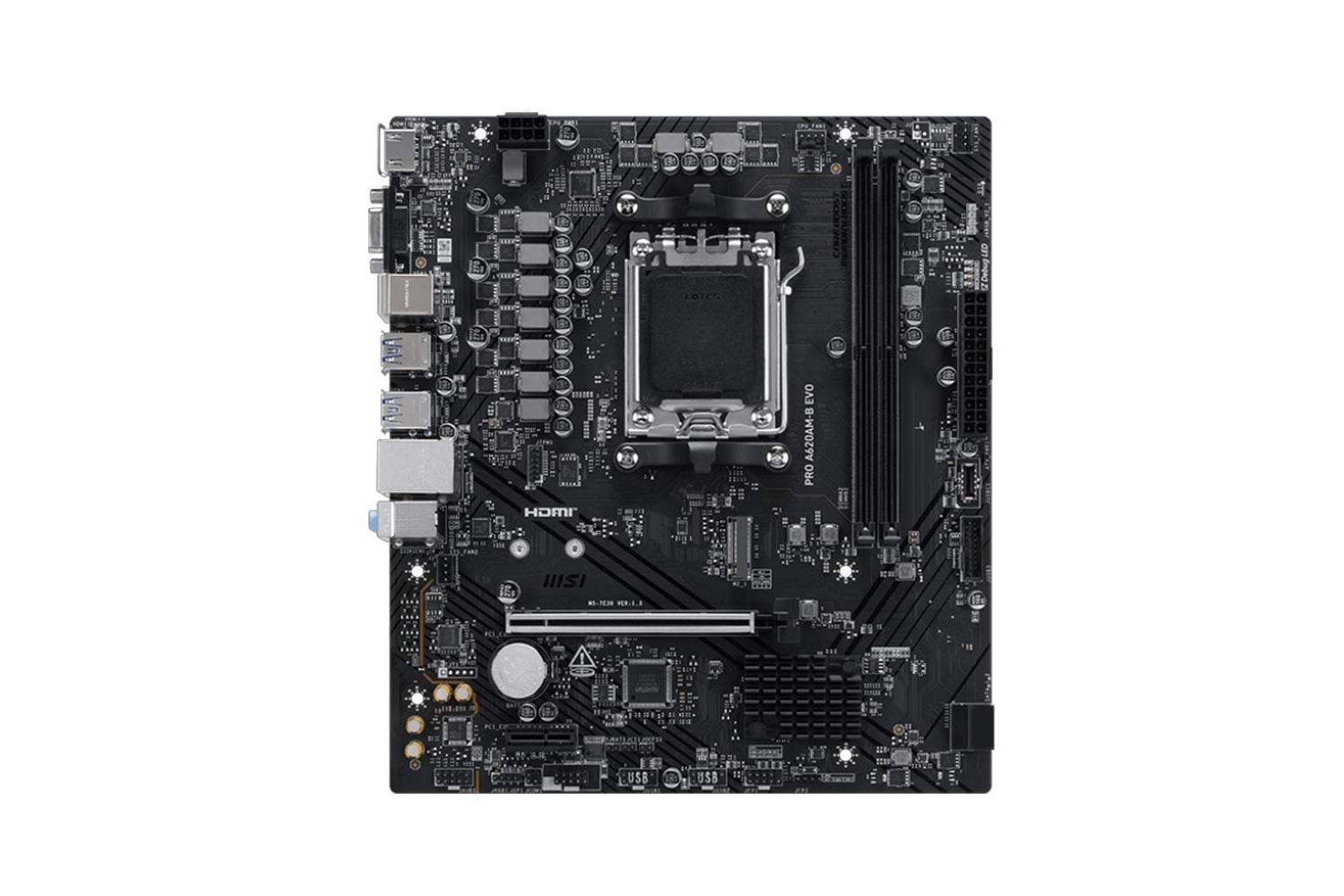 MSI PRO A620AM-B EVO AMD AM5 DDR5 6800(OC) HDMI VGA M2 mATX Anakart