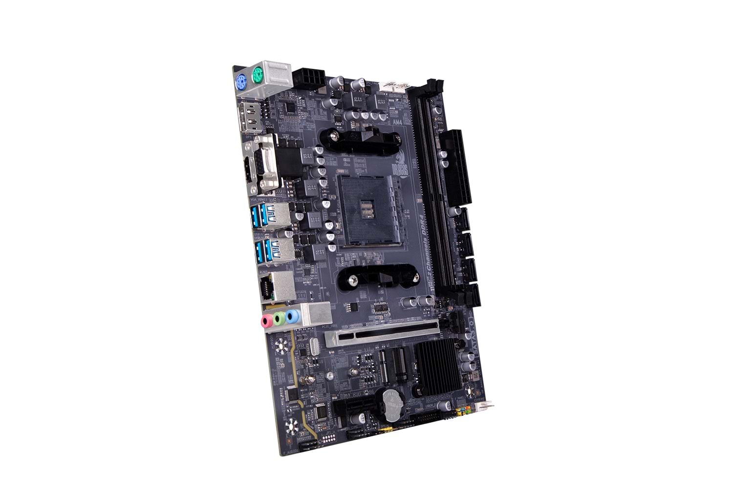 Dragos A520 D4 Sata,M2 Ddr4 4600MHz Usb 3.2 Hdmi Dp Ses G.Lan AM4 mATX Anakart