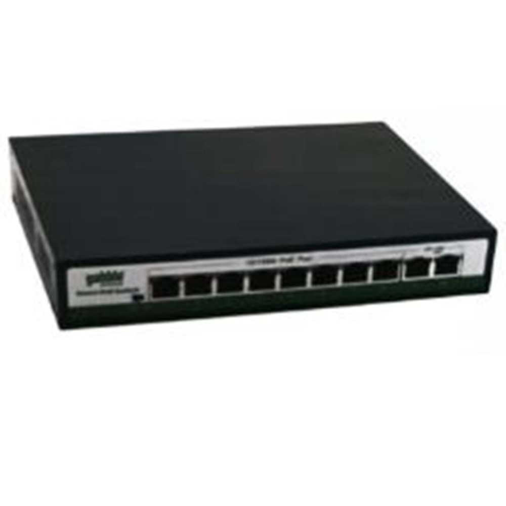 GAB-P82MM 10/100M 8 port POE+ 2x100M uplink, 96W. print Poe Switch