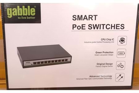 GAB-P82MM 10/100M 8 port POE+ 2x100M uplink, 96W. print Poe Switch