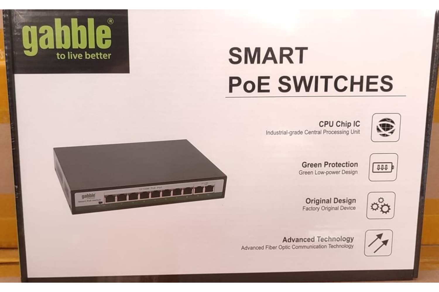 GAB-P82MG 10/100M 8 port POE+ 2X 10/100/1000 uplink, 96W ,print Poe Switch