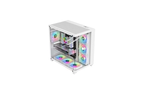 BEYAZ KUMANDALI SUPERNOVA 7 RGB FANLI ATX TEMPERLİ CAM PANEL AKVARYUM GAMİNG BİLGİSAYAR KASASI