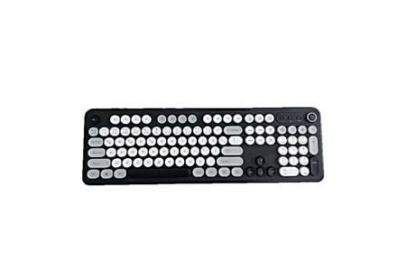 JEDEL USB KABLOSUZ / BLUETOOTH SİYAH-BEYAZ DAKTİLO TUŞLU YUMUŞAK TUŞLU KLAVYE WKB104